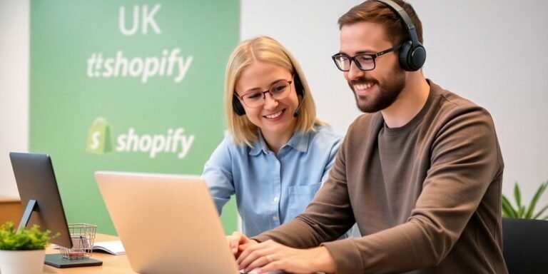 Customer support interaction for Shopify UK in 2025.